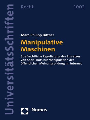 cover image of Manipulative Maschinen